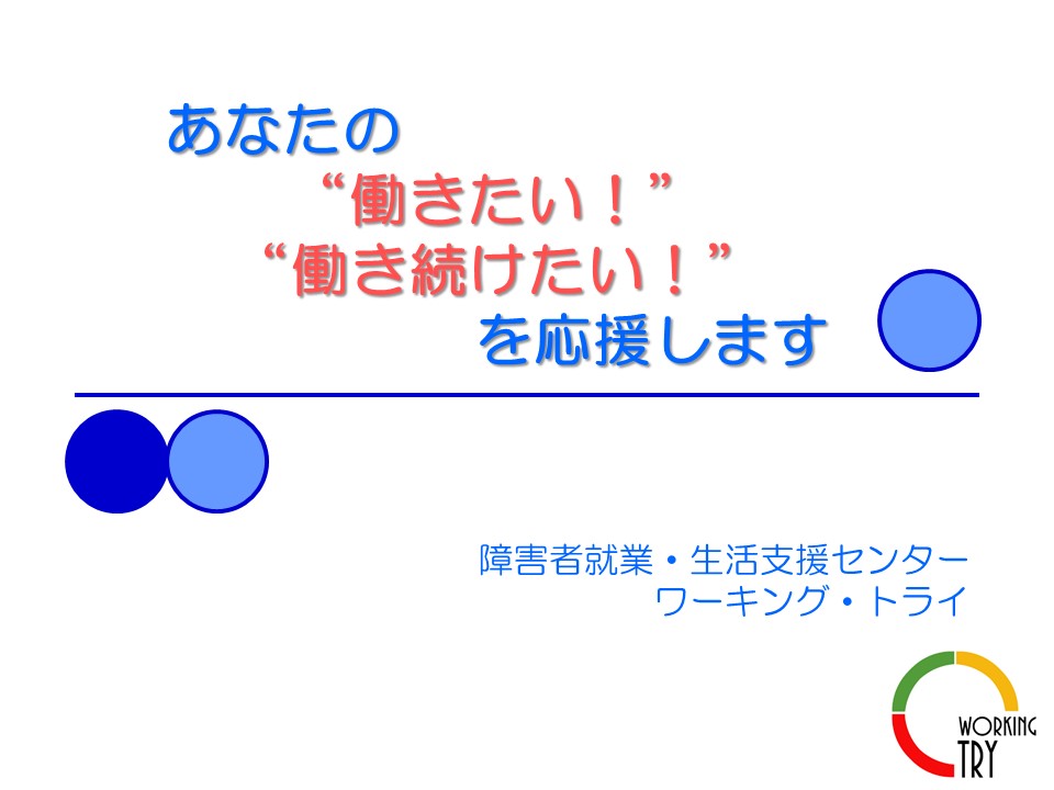 １．ワーキング・トライについて